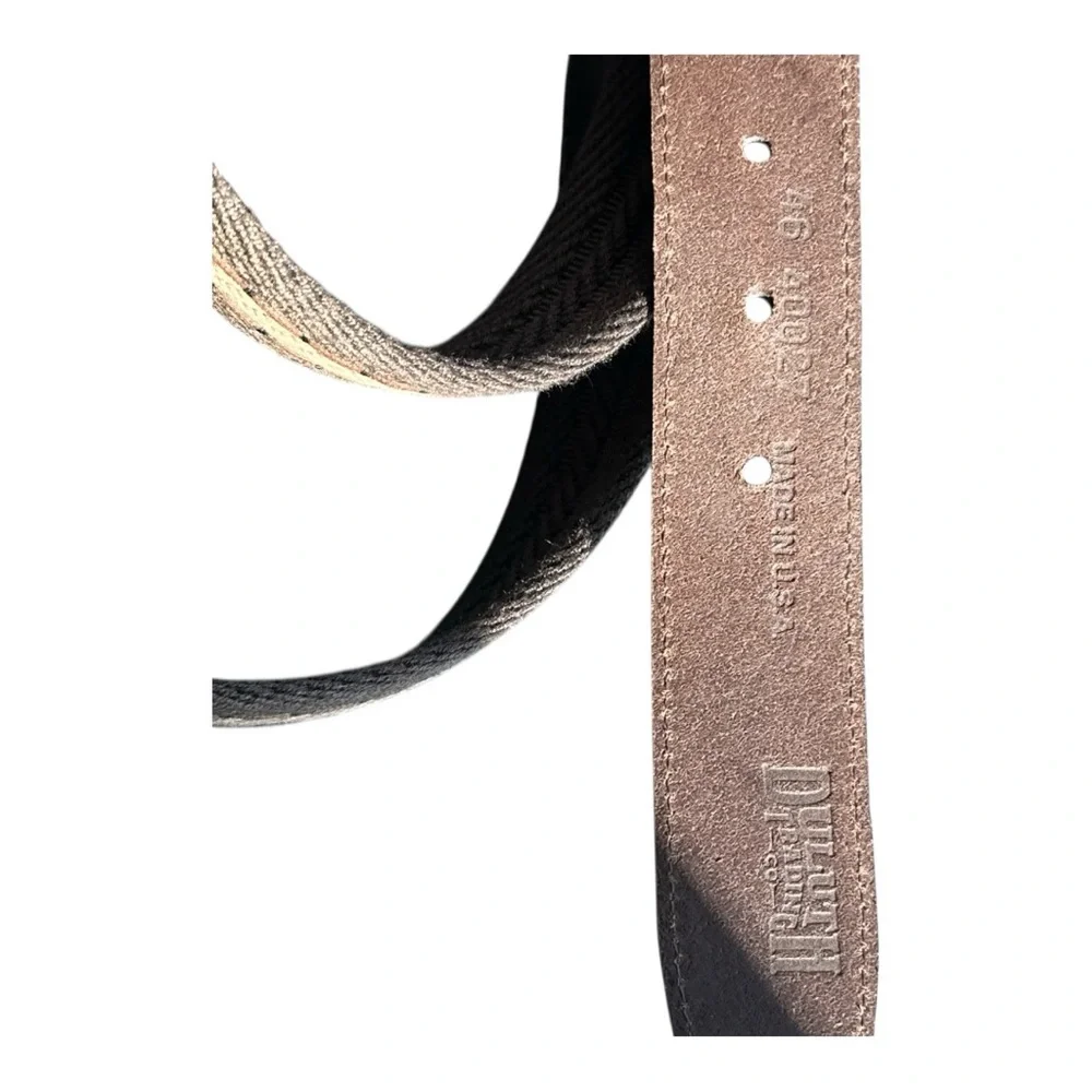 Duluth Trading Co Brown and Gold Belt with Brass Buckle‎